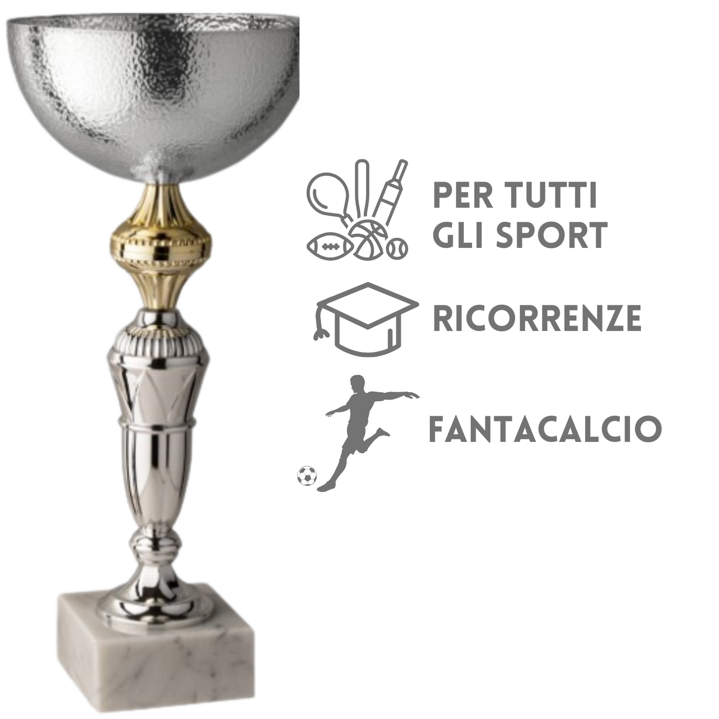 Set 4 coppe personalizzate 38 - 36 - 34 - 32 cm | Cod. 11.139S