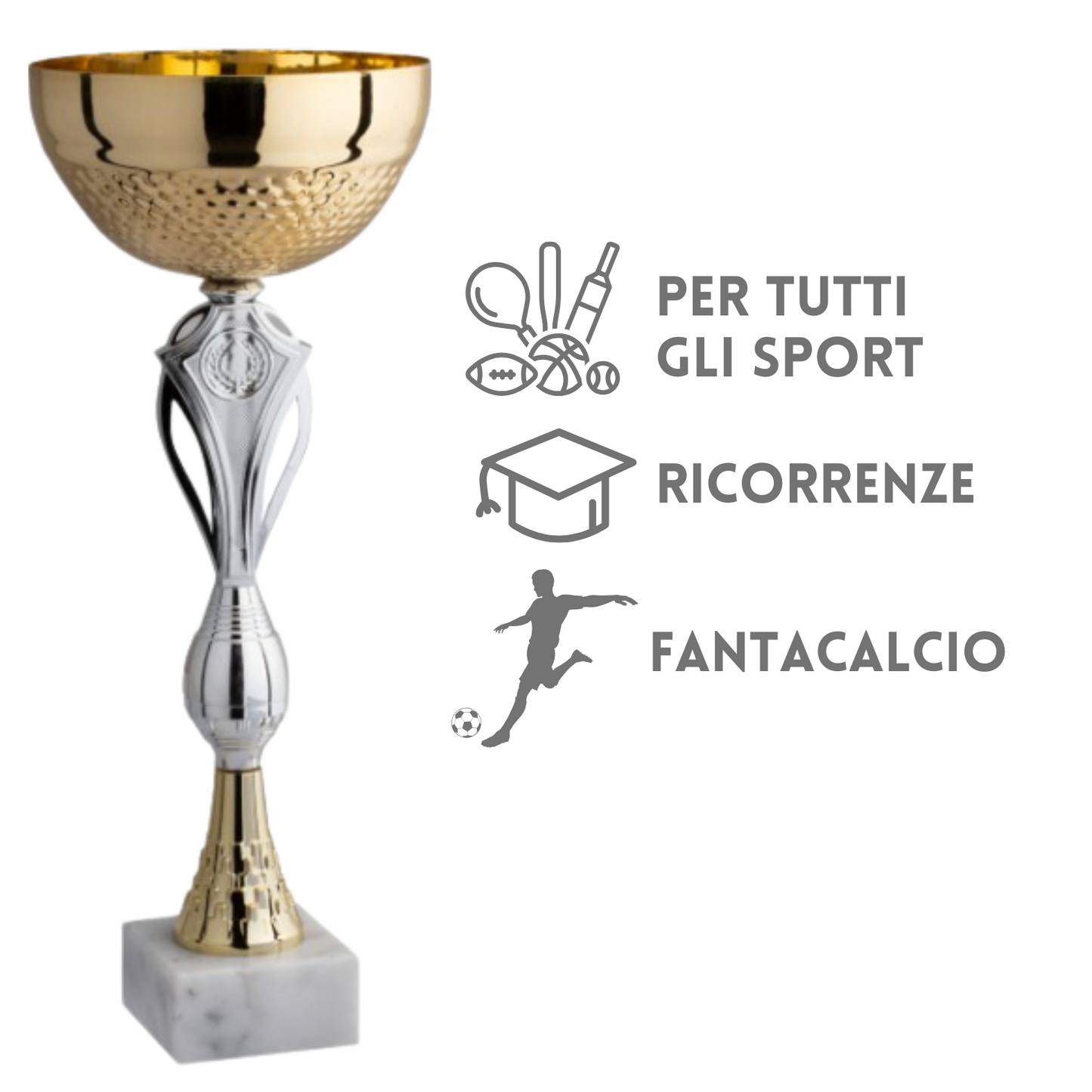 Set 4 coppe personalizzate 43 - 40 - 38 - 35 cm | Cod. 10.059G