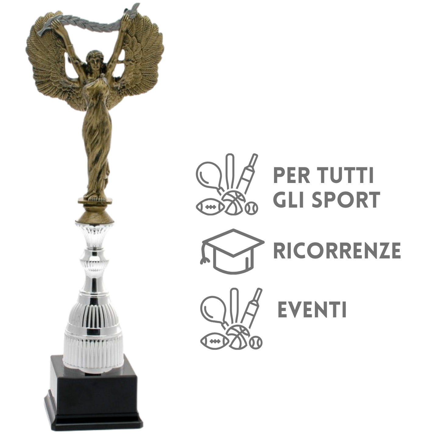Tris di coppe trofeo personalizzate 118.001