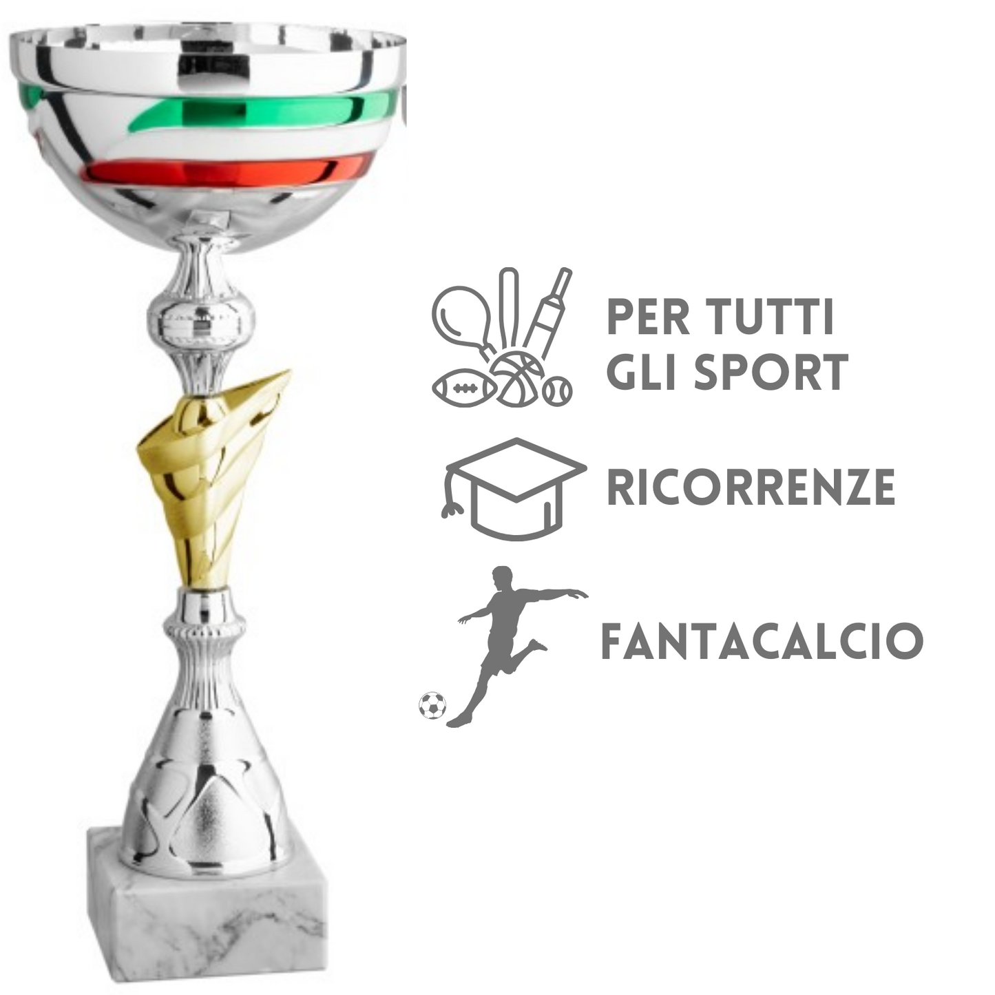 Set di coppe trofeo personalizzate | Cod. 9.159