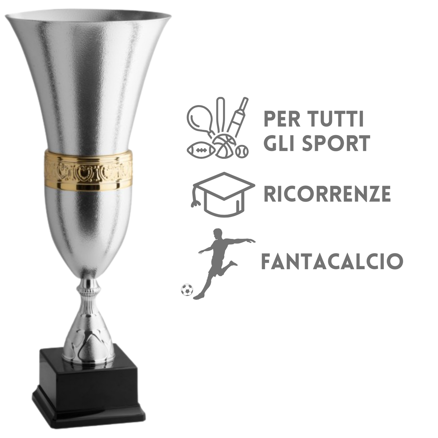 Tris di premiazioni personalizzate 58 - 55 - 49 cm | Cod. 2.419