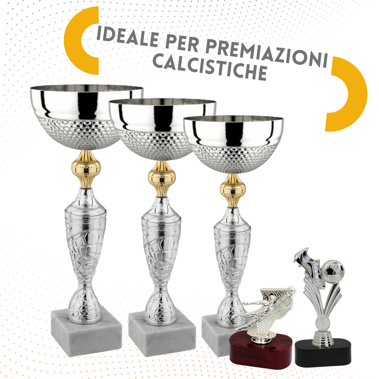 Set completo 5 pezzi premiazioni calcistiche | Cod. Nettuno
