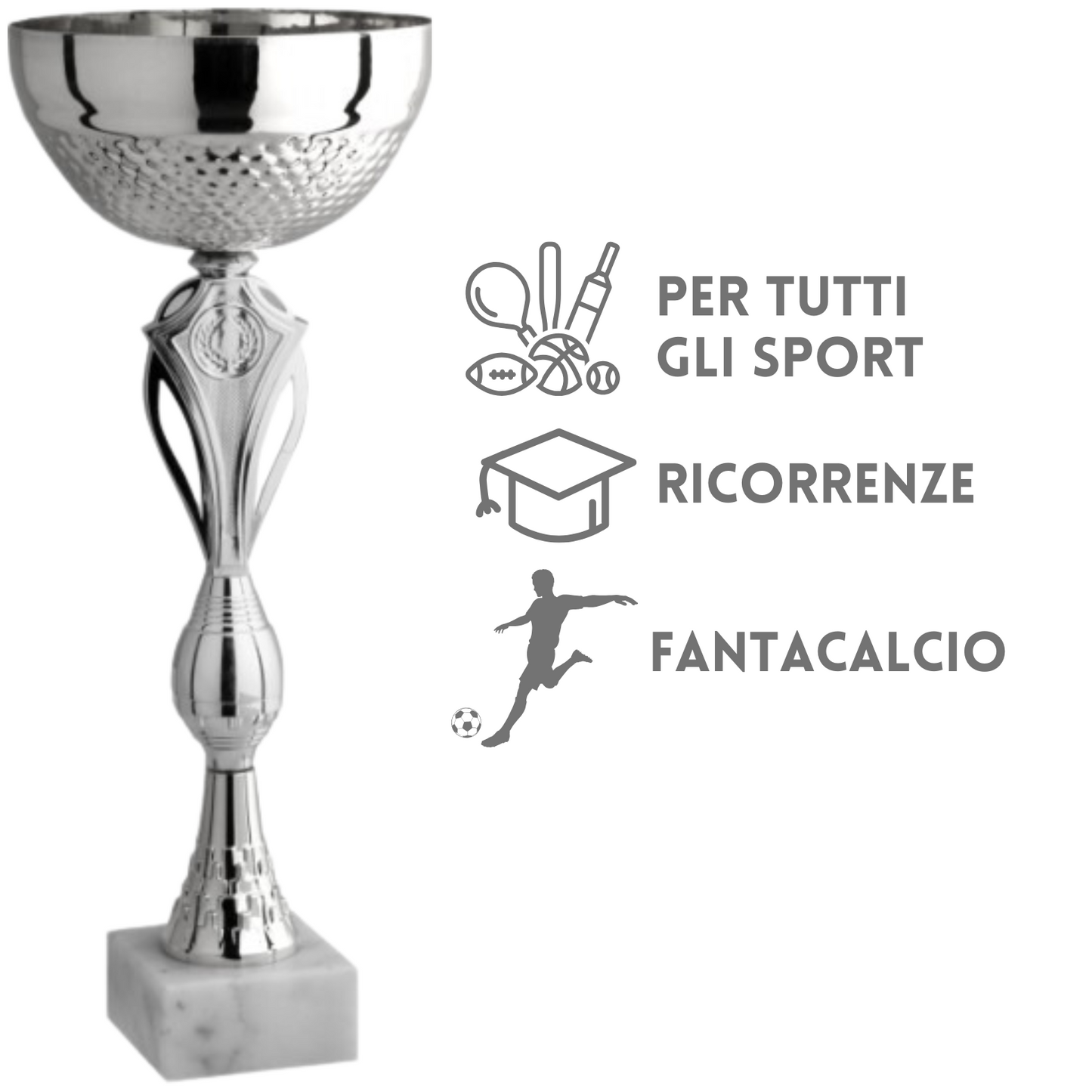 Set 4 coppe personalizzate 43 - 40 - 38 - 35 cm | Cod. 10.059S