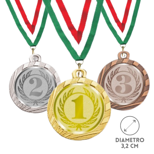 Set completo 3 coppe + 3 medaglie 1°, 2°, 3° posto | Cod. 12.299-M