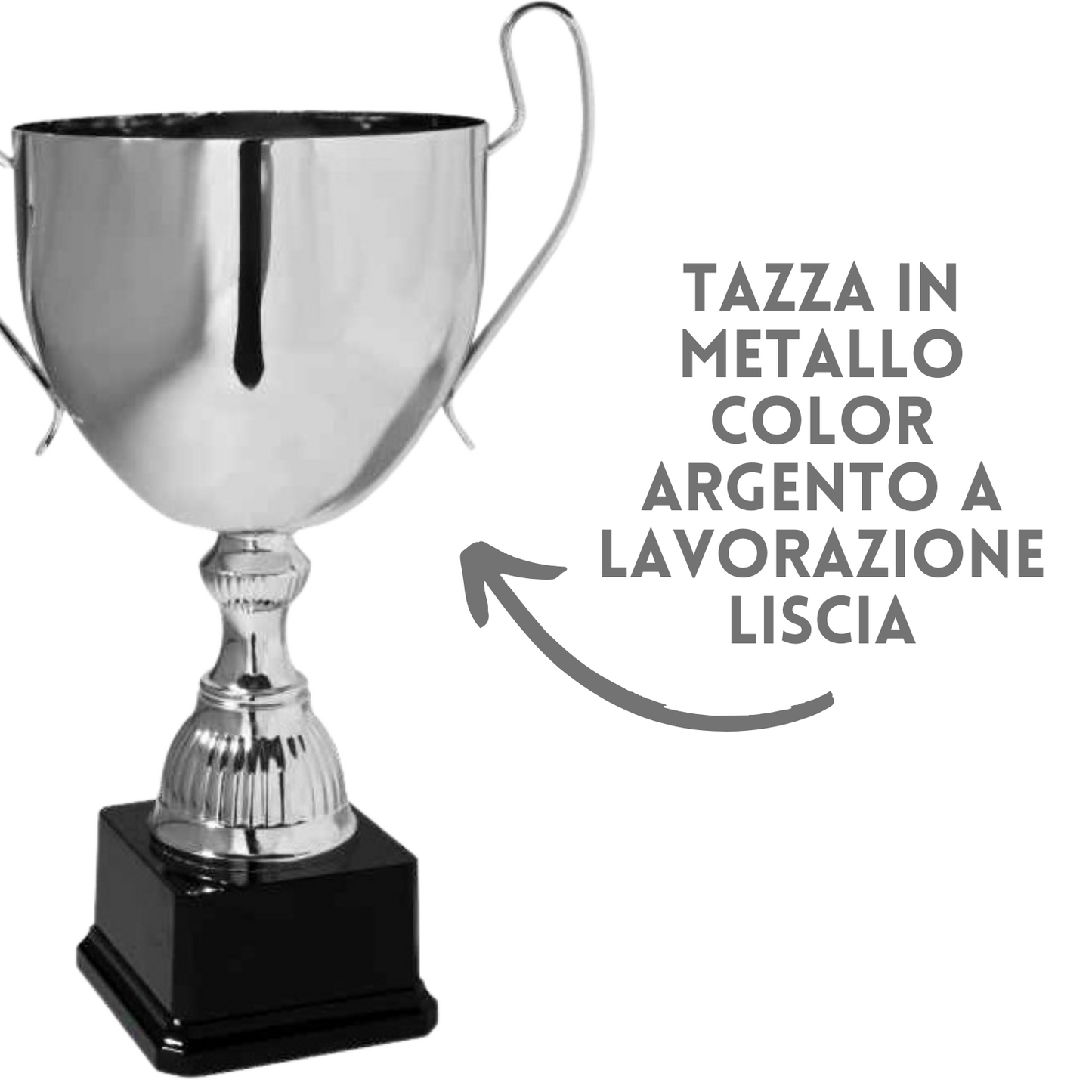 Coppa trofeo da 36 cm in metallo con ampi manici | Cod. 6.312