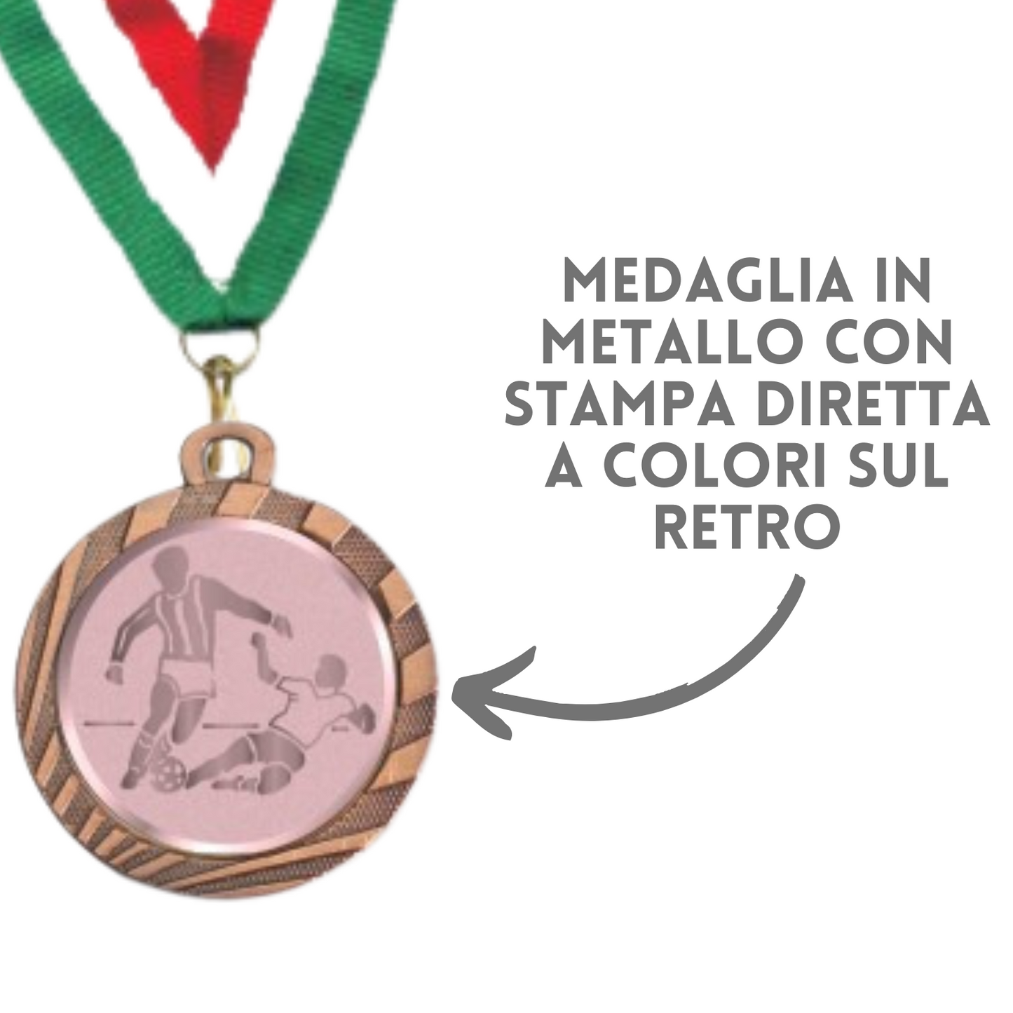 Medaglie Calcio in stock personalizzate 32 mm bronzo | Cod. 23.001.1CB