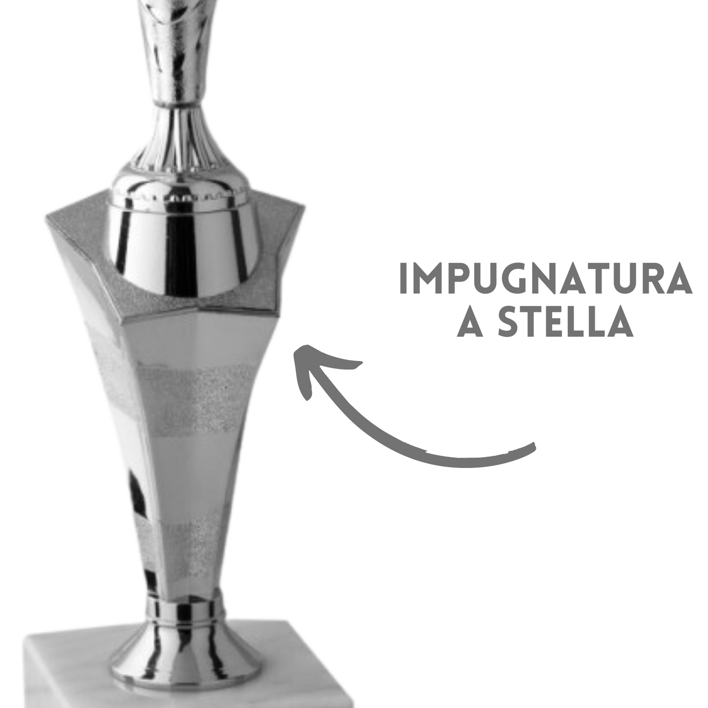 Coppa in metallo 40 cm base in marmo fine serie | Cod. 10.002