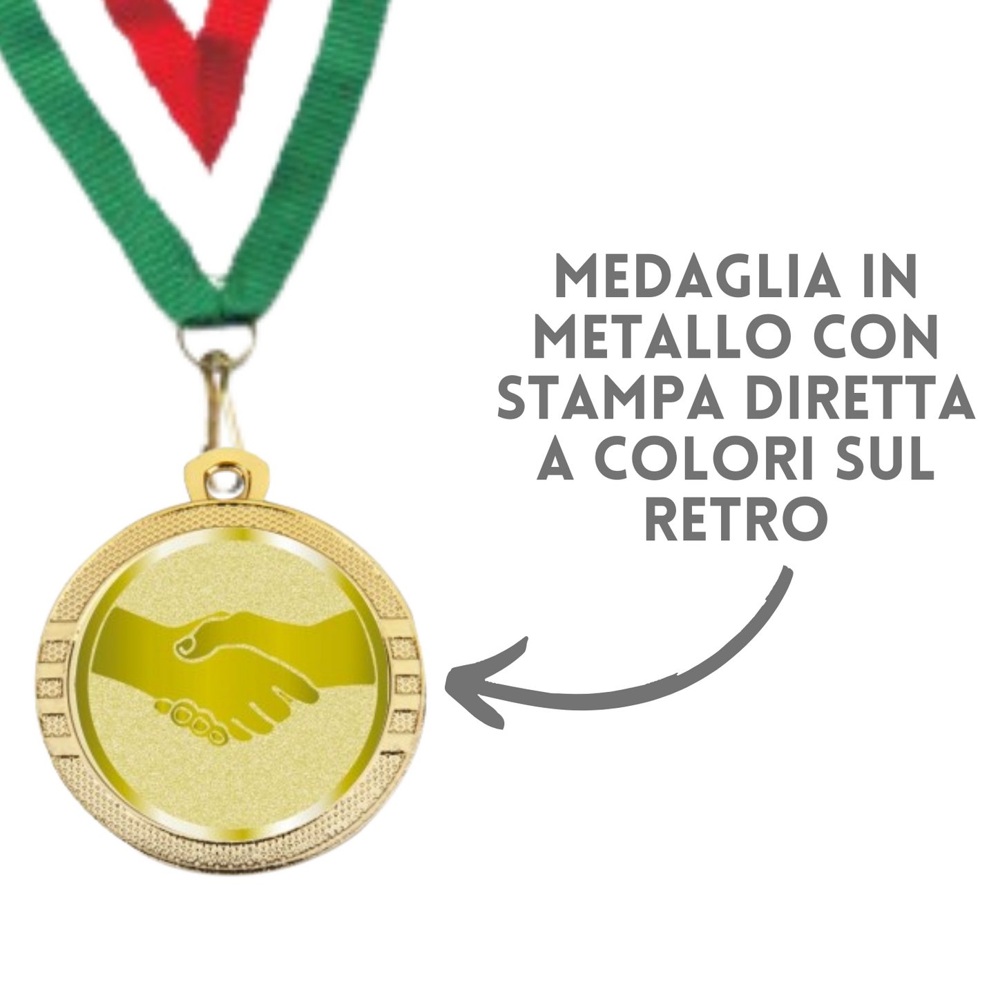 Medaglie in stock personalizzate 32 mm oro | Cod. 23.001.AMQ