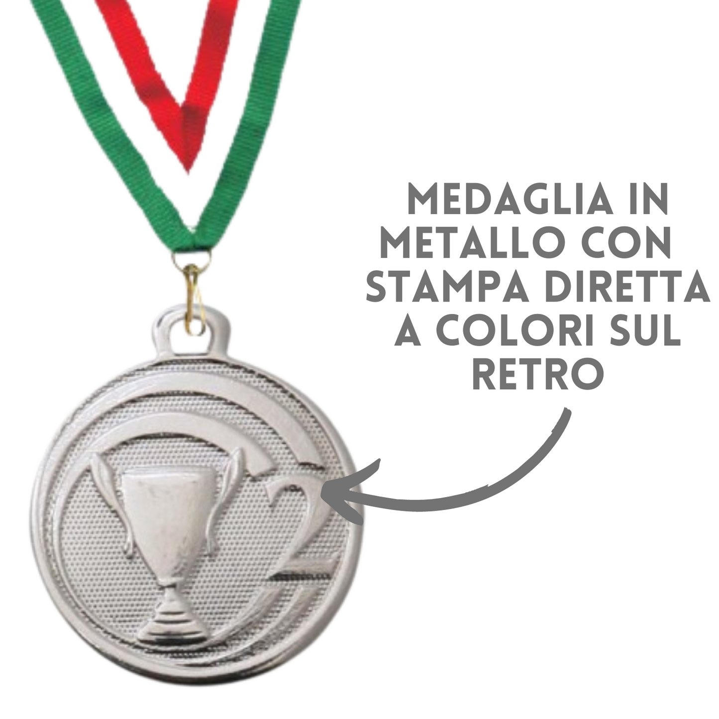 medaglia personalizzata argento 45 mm