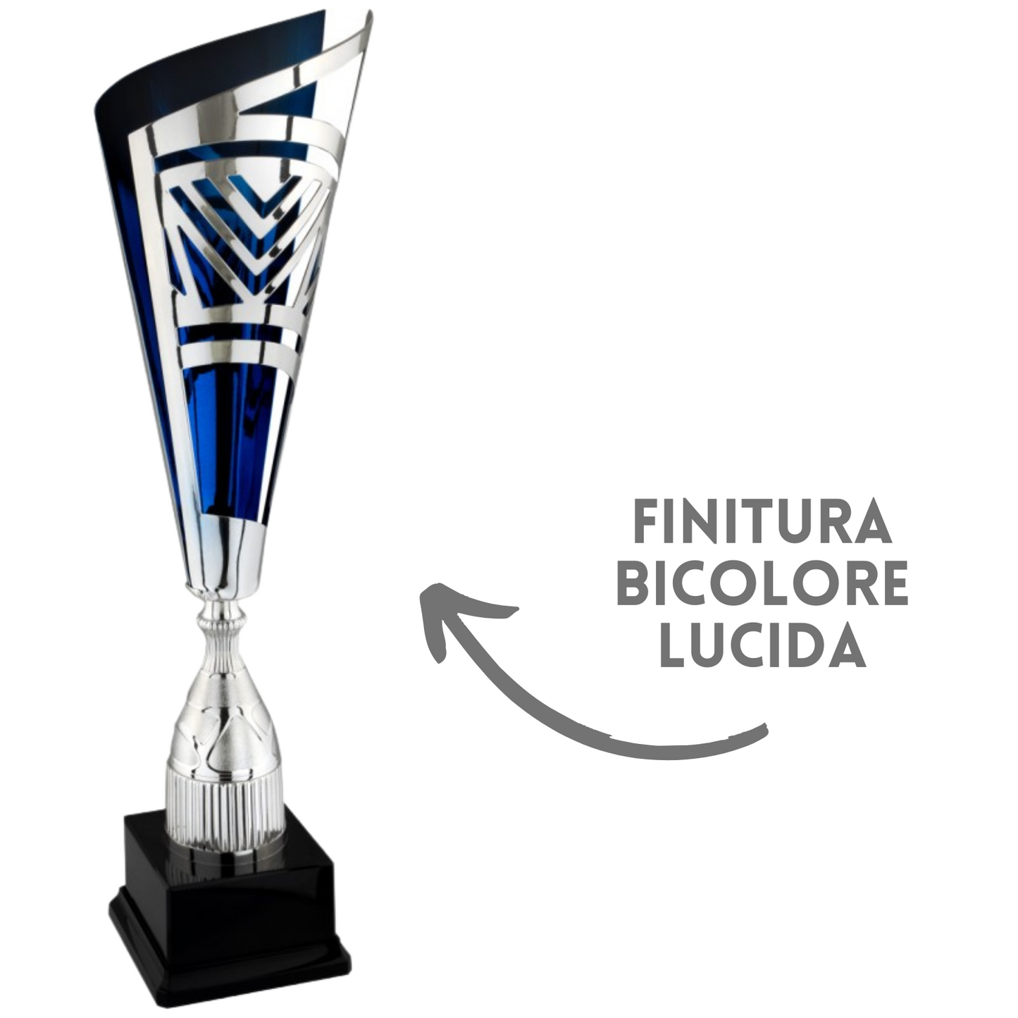 Coppa trofeo bicolore a lavorazione laser 61 cm | Cod. 2.552