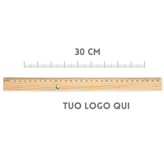 Righello personalizzato in legno naturale | Cod. 20378