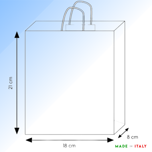 Shopper in carta personalizzate 18x8x21 cm | Cod. PG041