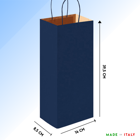 Shopper in carta personalizzate per bottiglie 14x8,5x39,5 cm | Cod. PG018