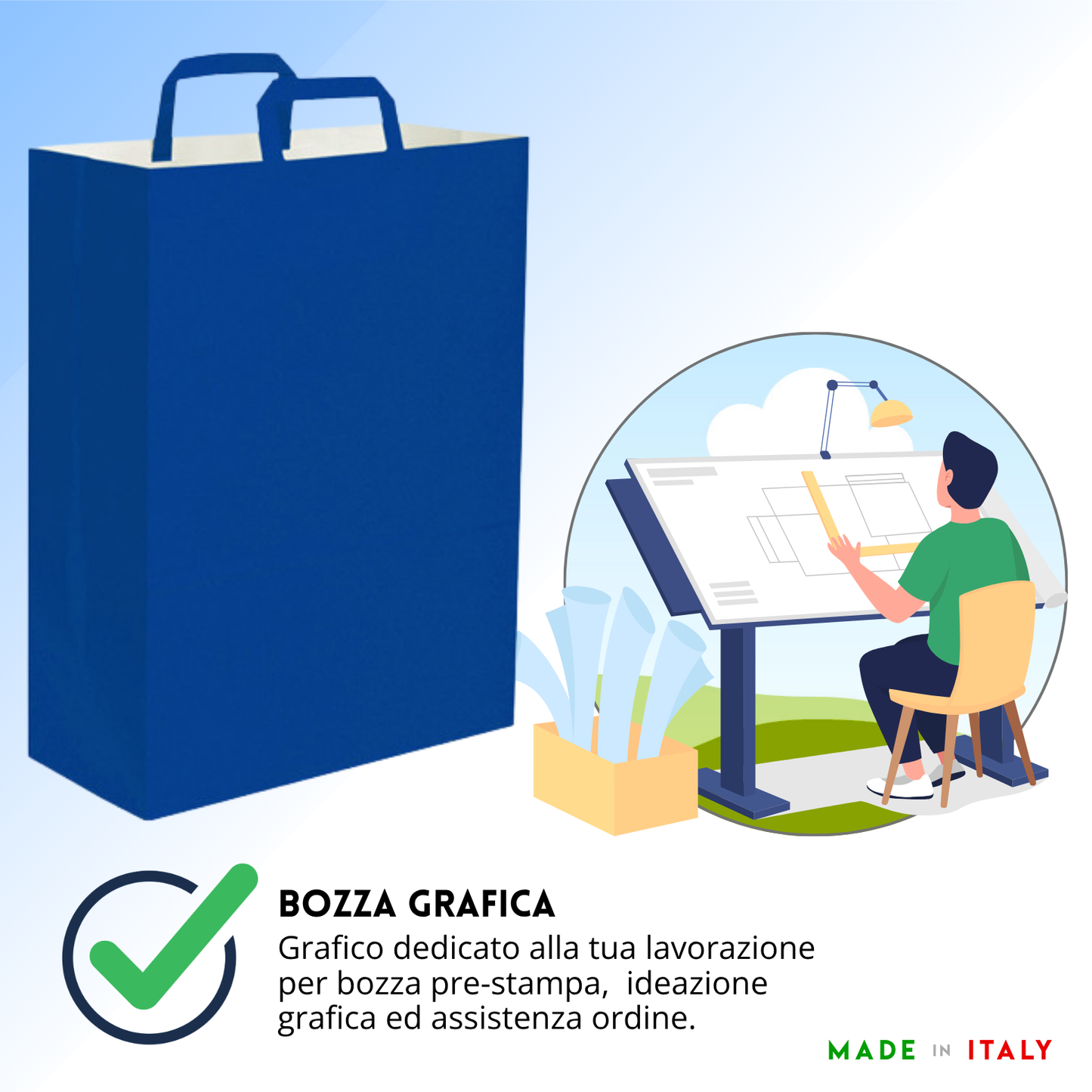 Shopper in carta personalizzate 45x48x15 cm | Cod. PG061
