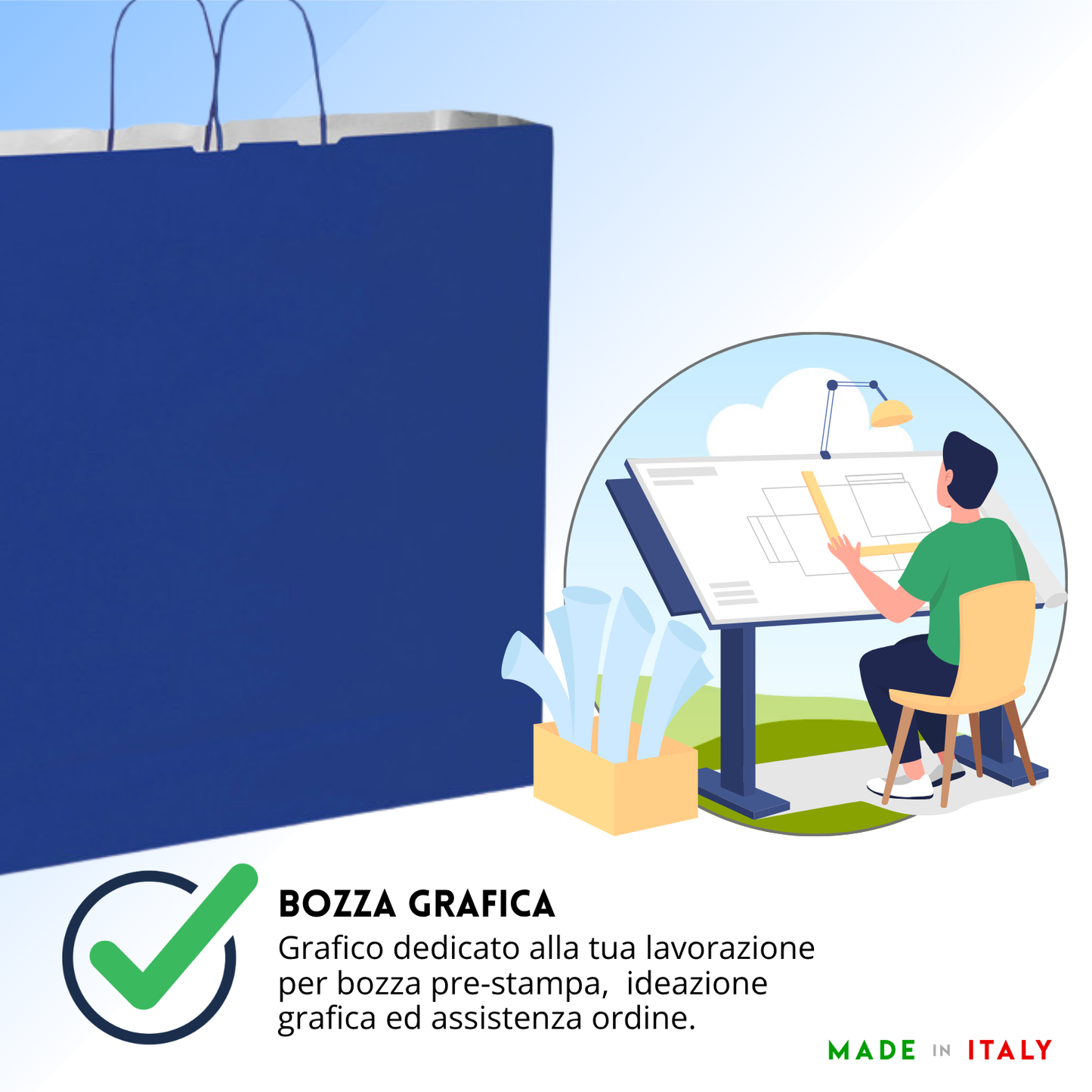 Shopper in carta personalizzate 52x49.5x12 cm | Cod. PG031