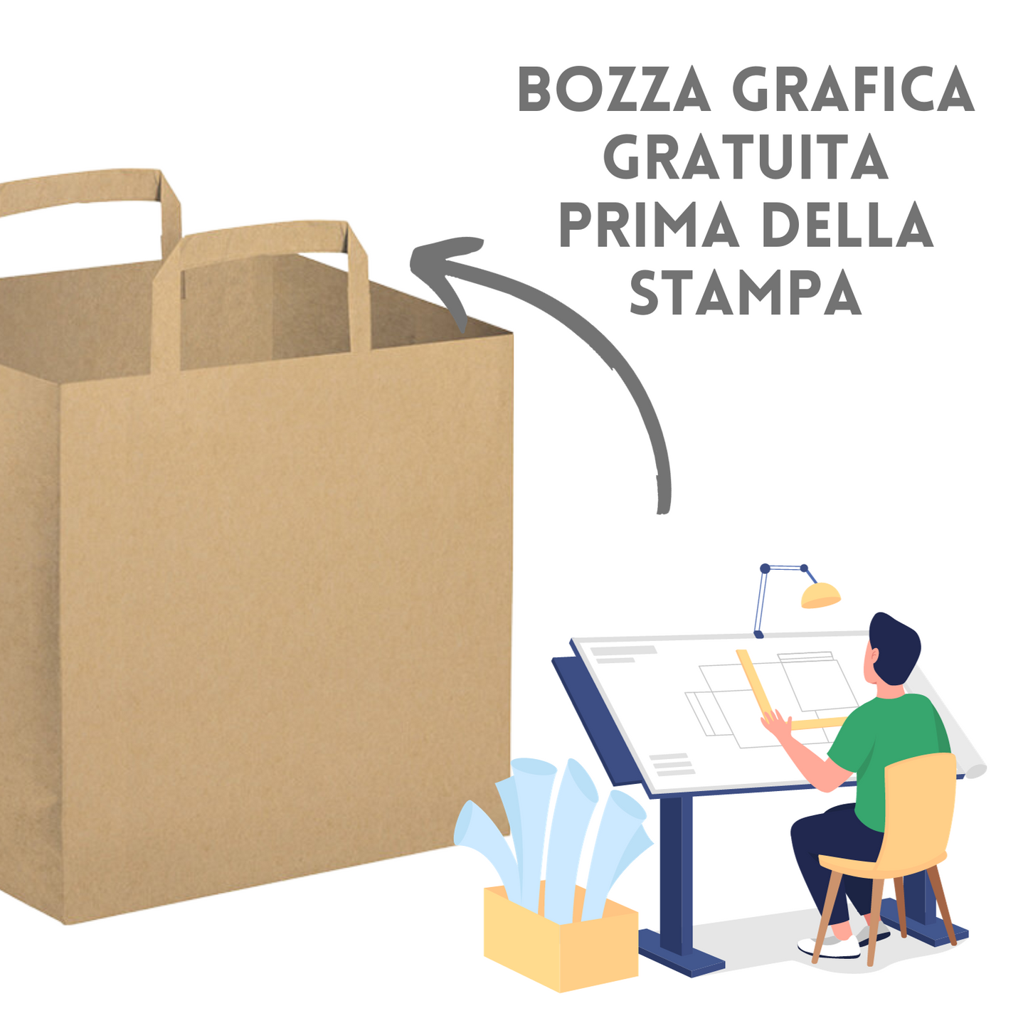 Buste personalizzate per Take Away | Cod. PG025