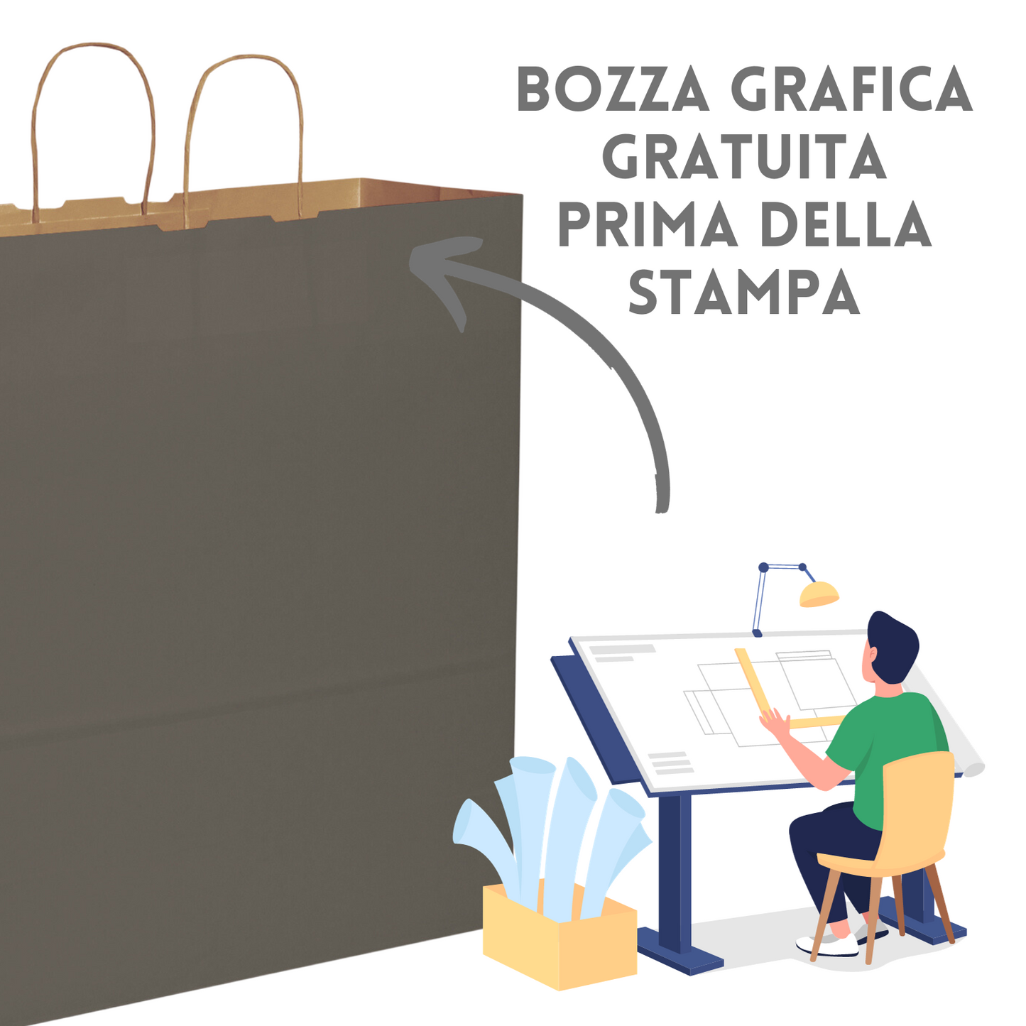 Busta in carta personalizzata 36x41x12 cm | Cod. PG014