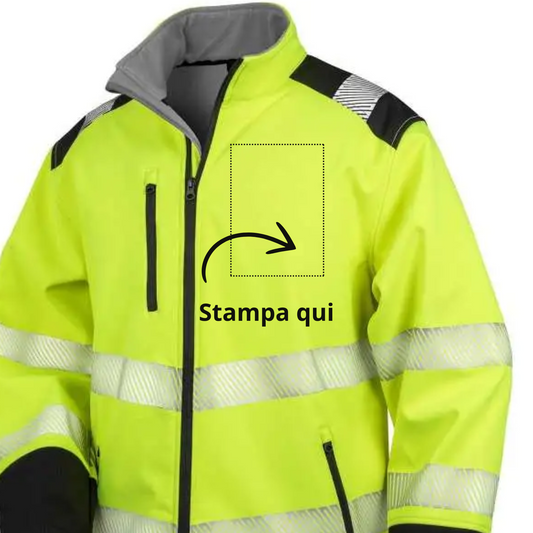 Softshell da lavoro alta visibilità | Cod. RER476X