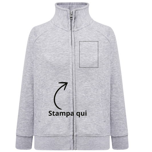 Felpa personalizzata da bambino con Zip | Cod. SWRKFUZIP
