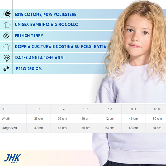 Felpa personalizzata per bambini | Cod. SWRK290