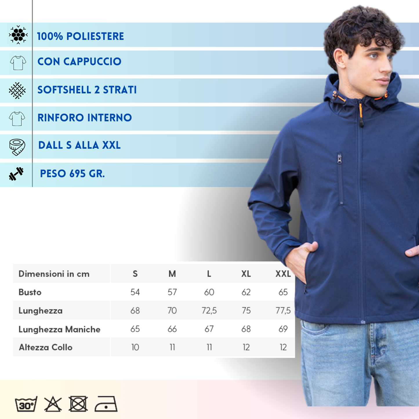 Softshell 2 strati leggera personalizzata | Cod. NK360