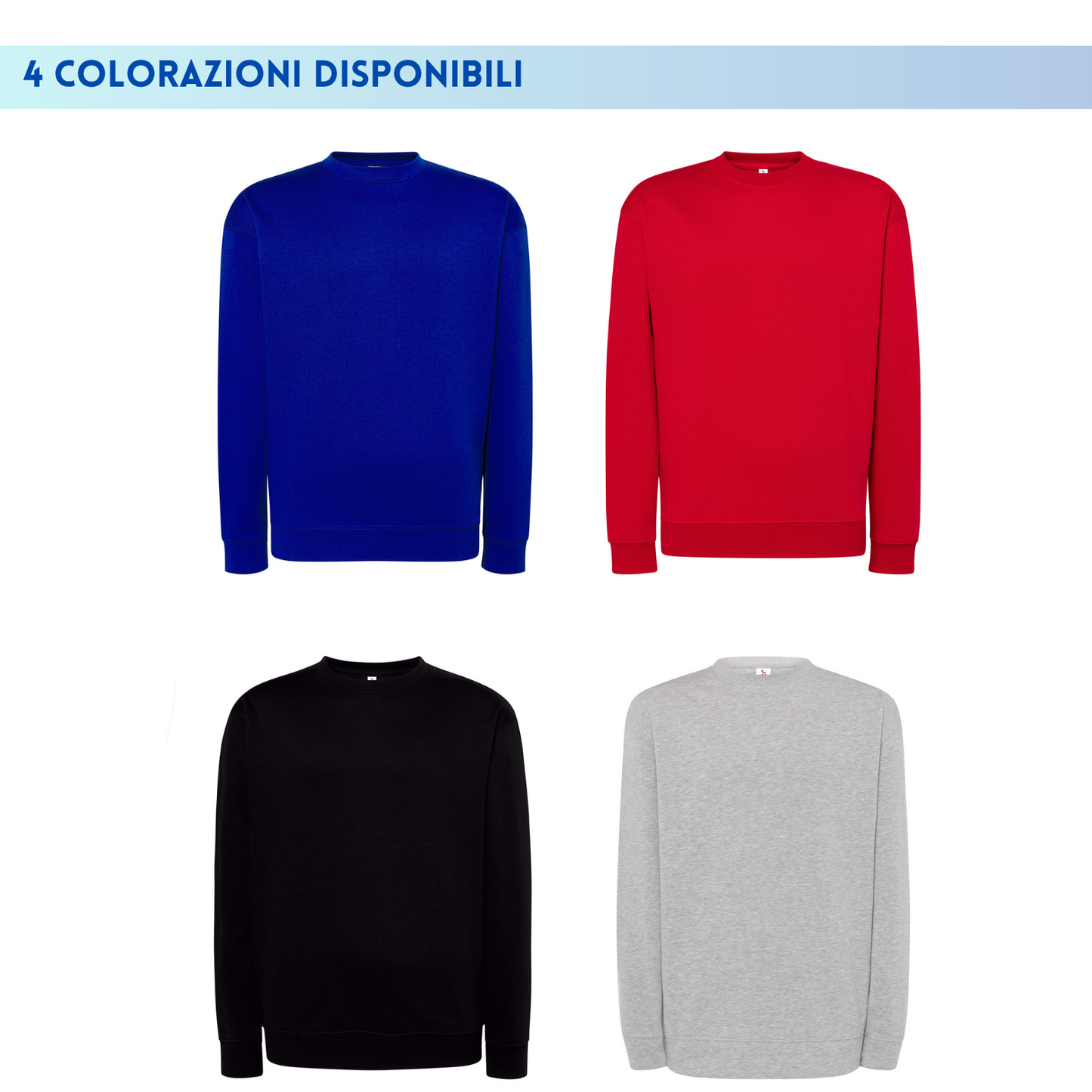 Felpa personalizzata girocollo unisex | Cod. JTSWCR