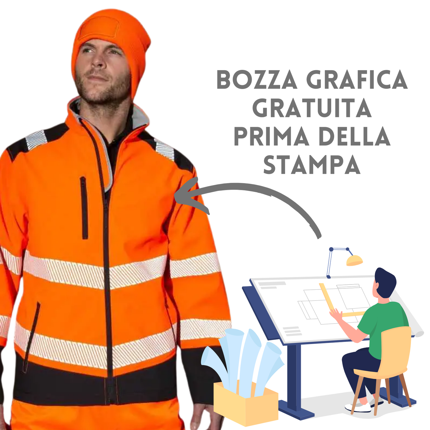 Softshell da lavoro alta visibilità | Cod. RER476X