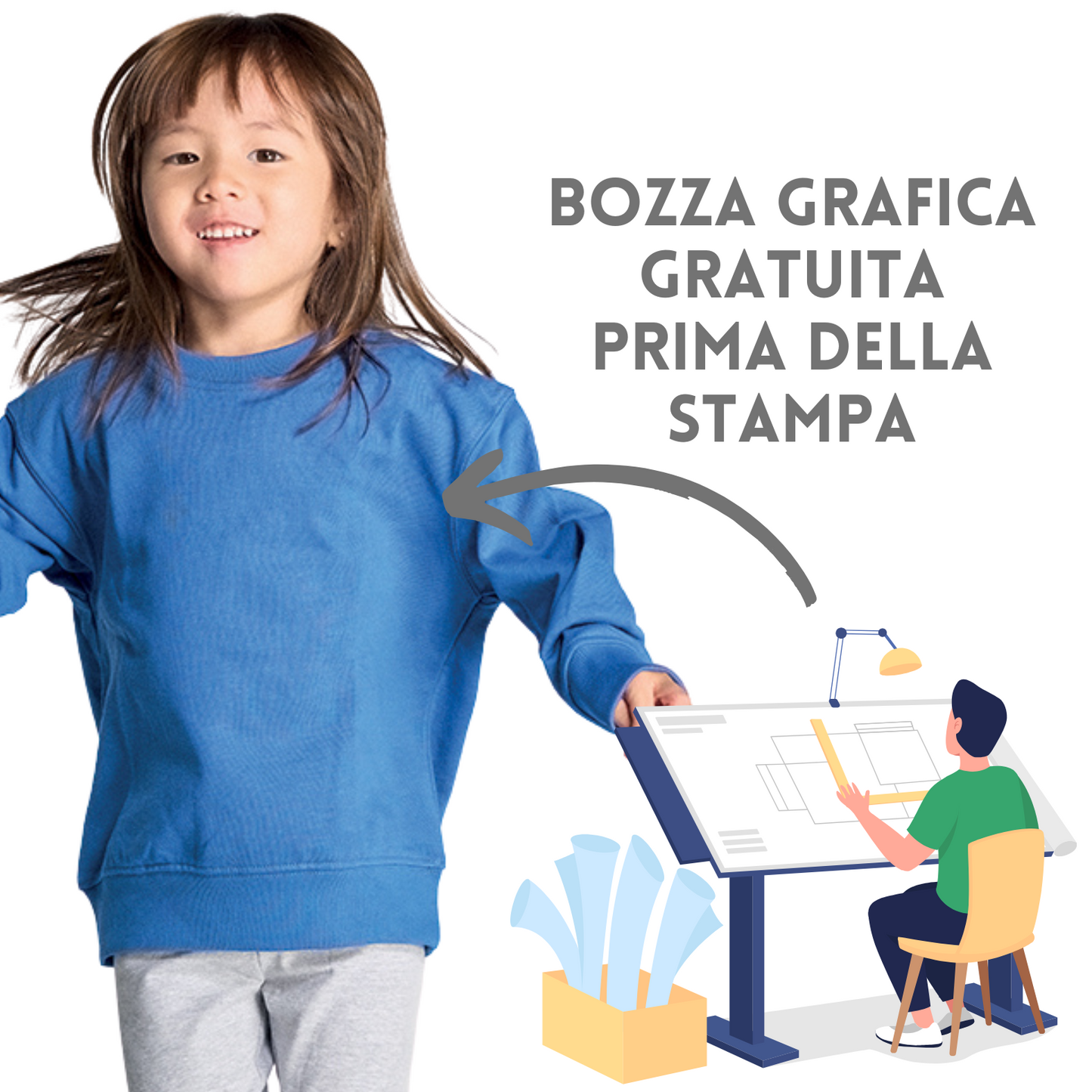 Felpa personalizzata per bambini | Cod. SWRK240