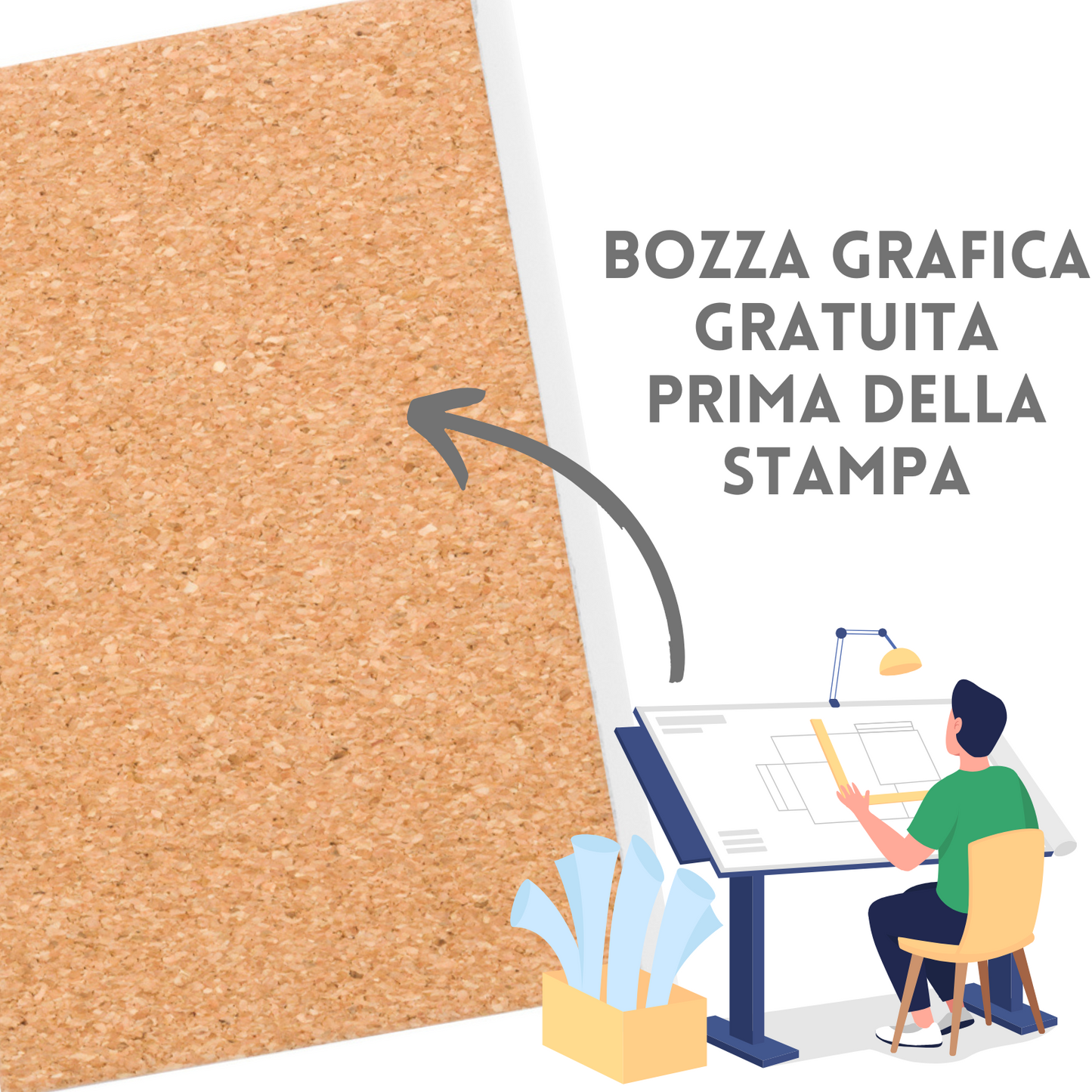 Specchietti personalizzati in sughero | Cod. 20557