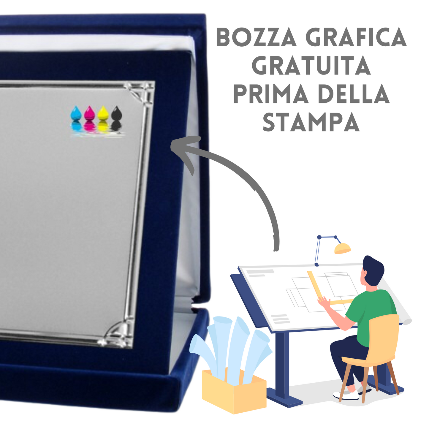 Set targa con astuccio 31x25 cm | Cod. 21.131A