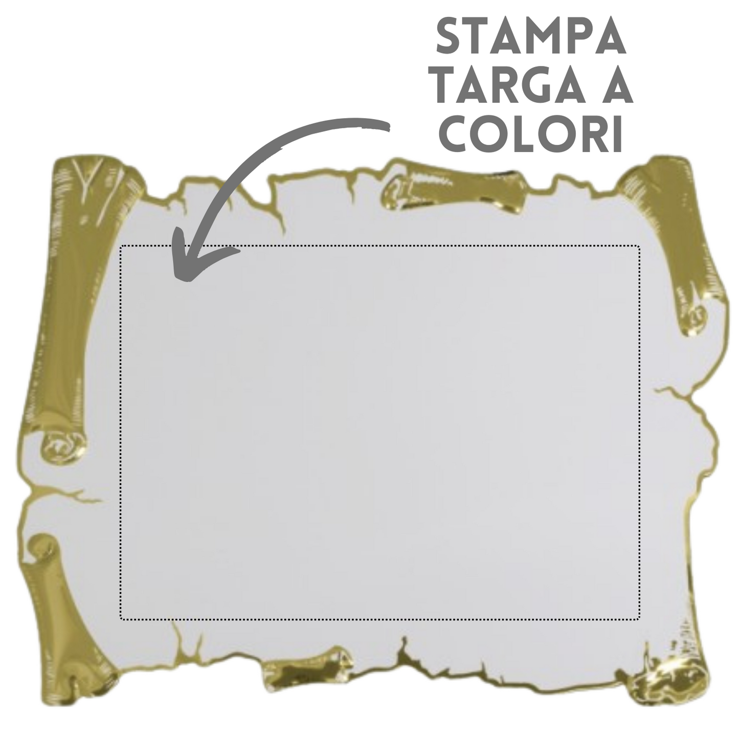 Targa riconoscimento 23X19 personalizzata con cofanetto | Cod. 19.081WG