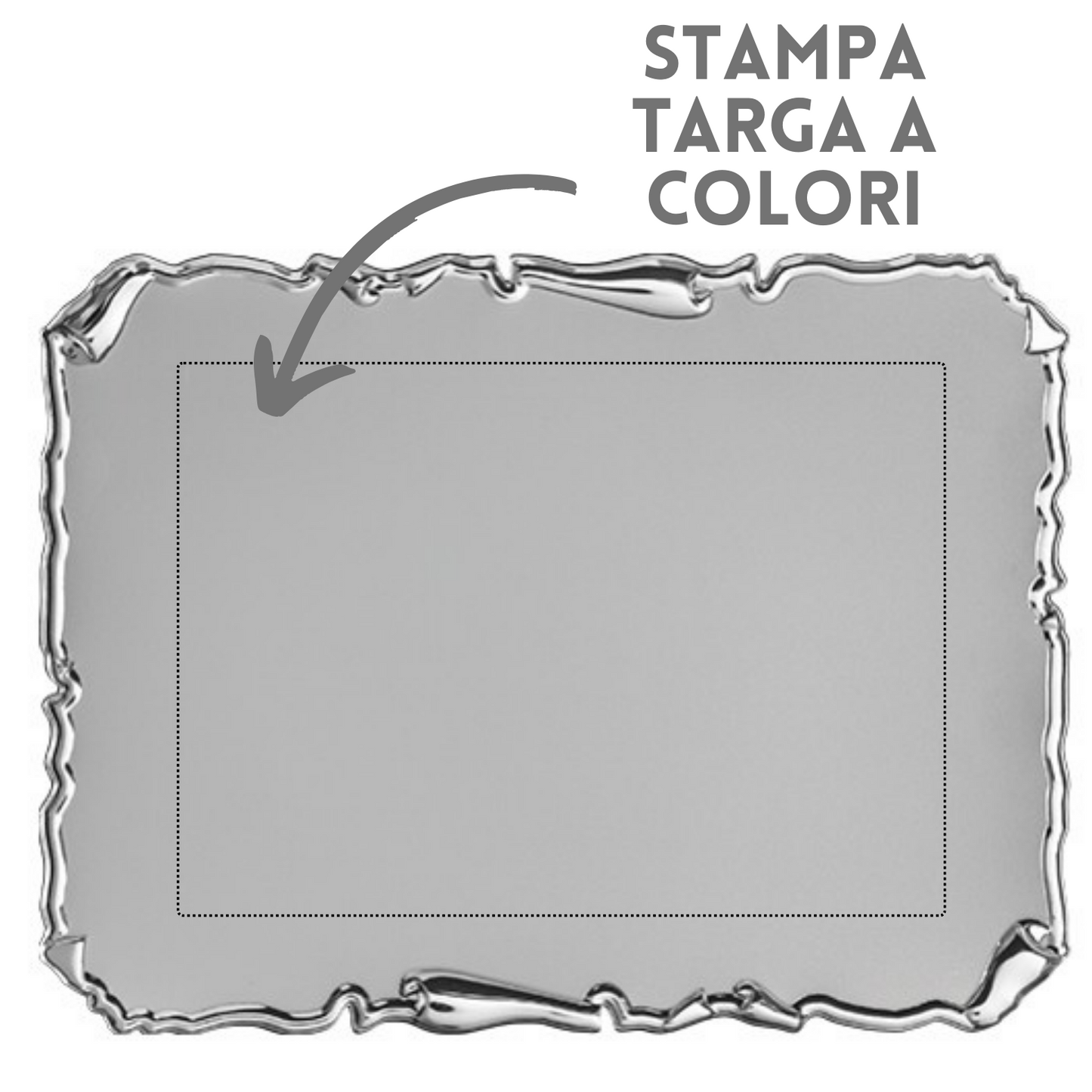 Targa riconoscimento 23x19 personalizzata con cofanetto | Cod. 19.182S