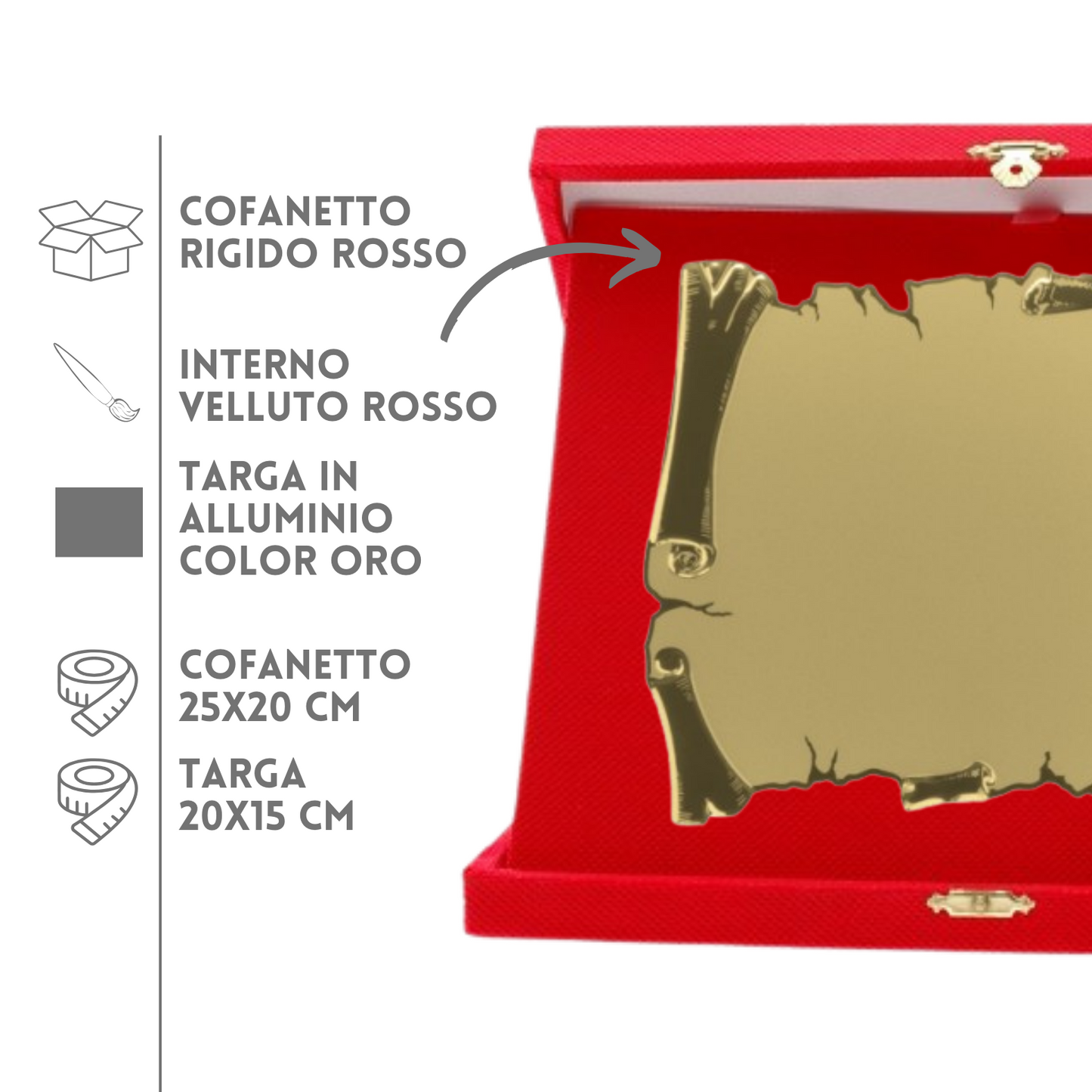 Targa riconoscimento personalizzata 21.412E