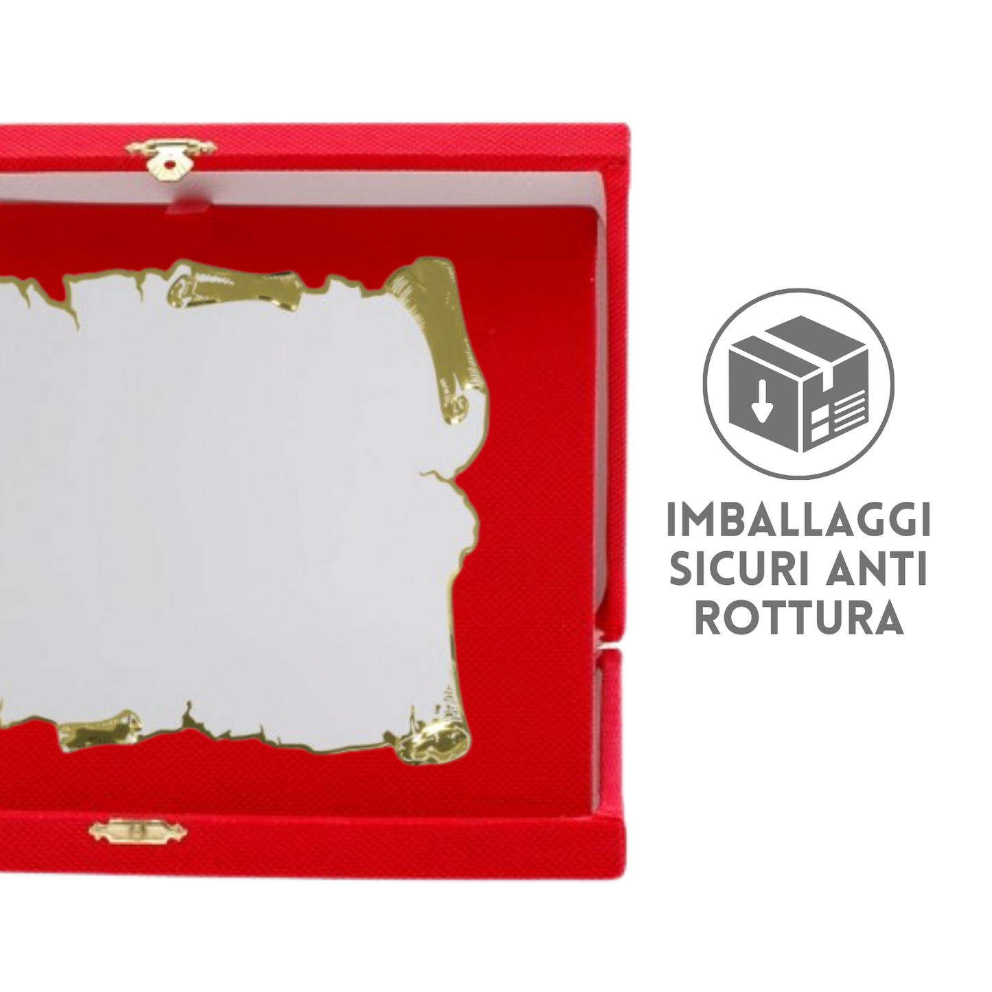 Targa riconoscimento 23X19 personalizzata con cofanetto | Cod. 19.081WG