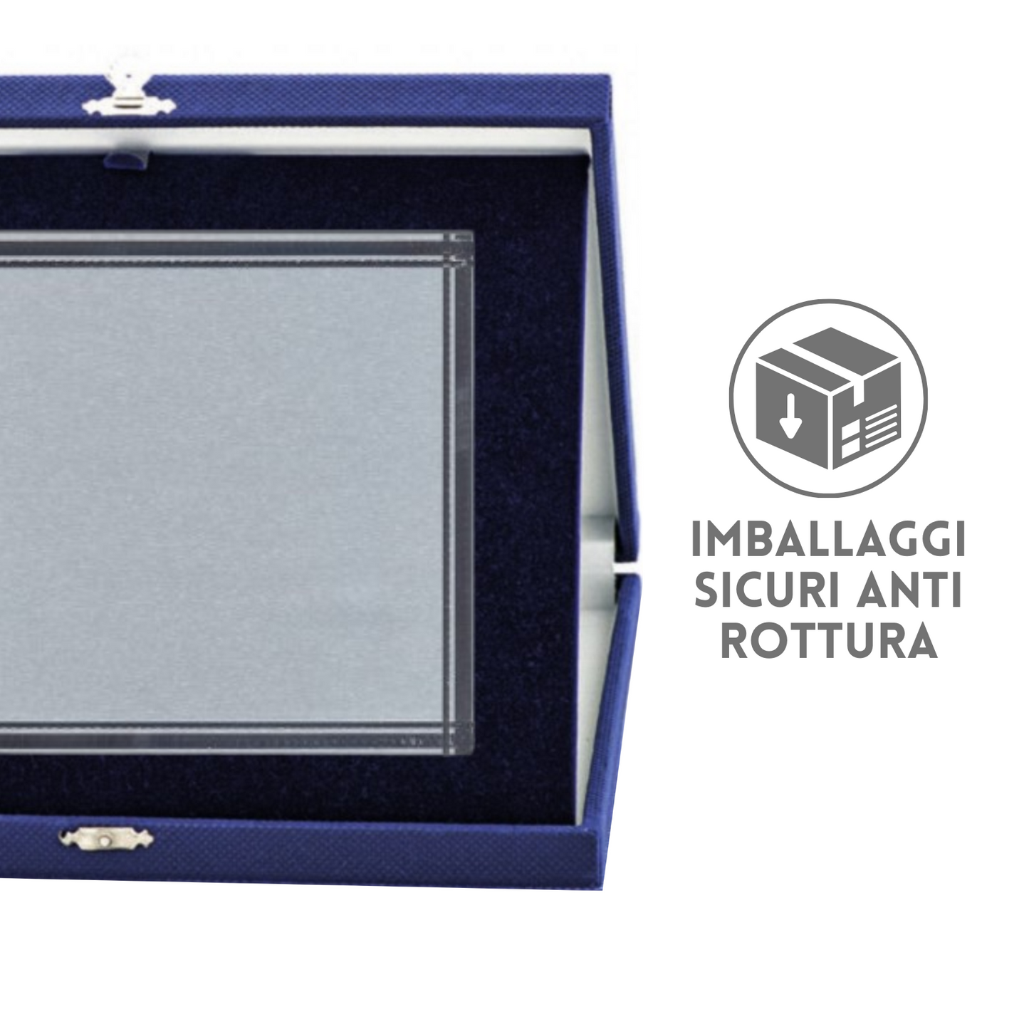 Targa riconoscimento 19x16 personalizzata con cofanetto | Cod. 19.023S