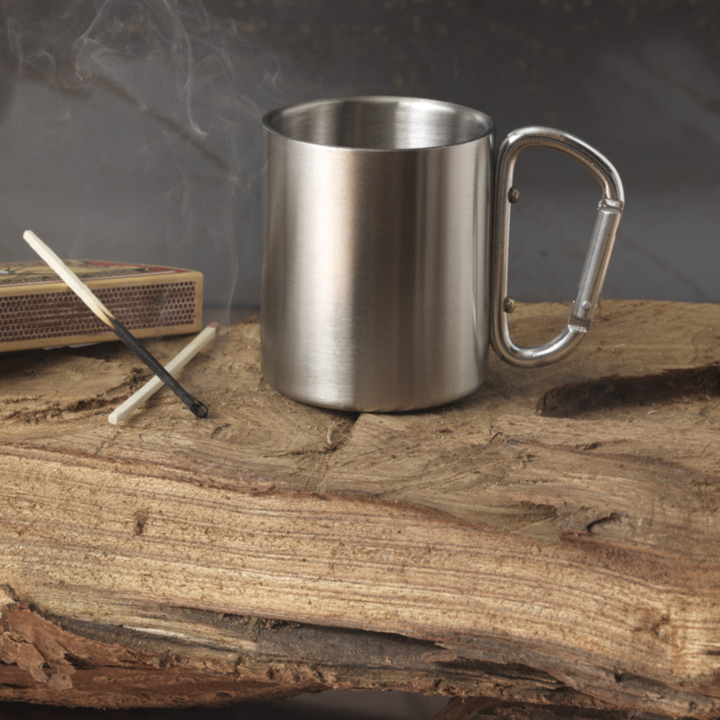 Tazza termica in acciaio inox con moschettone | Cod. Alps