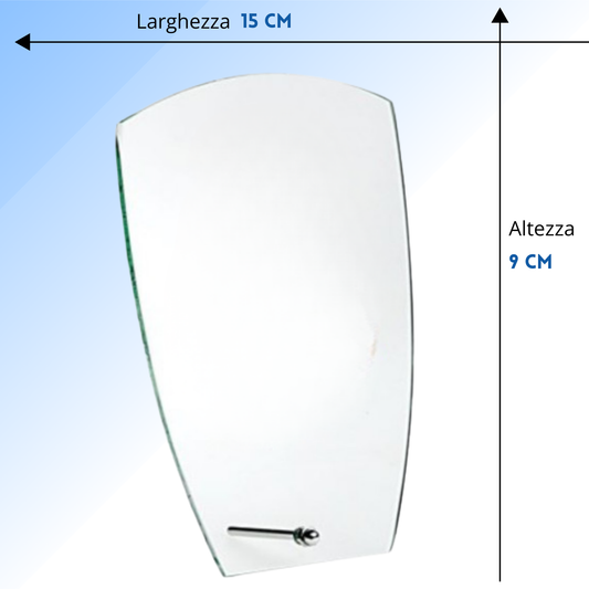 Trofeo in cristallo personalizzato 15x9 cm | Cod. 25.631B