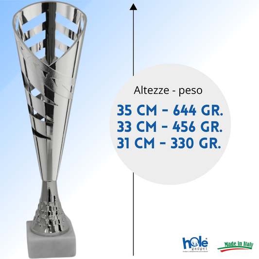 Tris di premiazioni economiche 35 - 33 - 31 cm | Cod. 13.199S