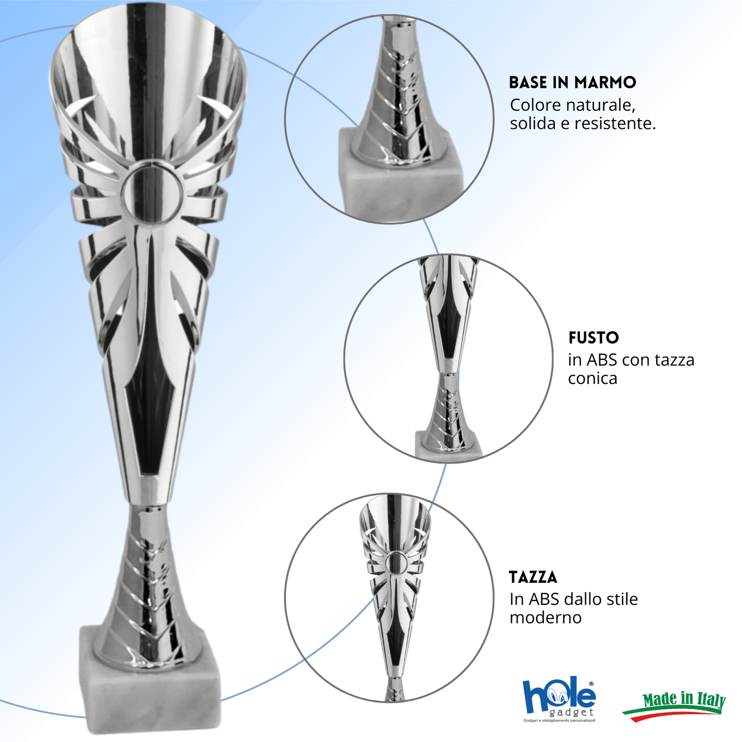 Coppa da 36 cm in ABS con base in marmo | Cod. 12.961G (Copia)