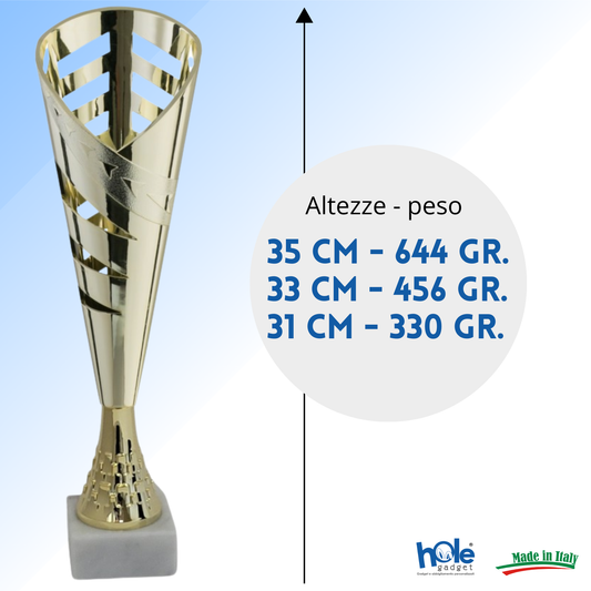 Coppa da 31 cm in ABS con base in marmo | Cod. 13.193G