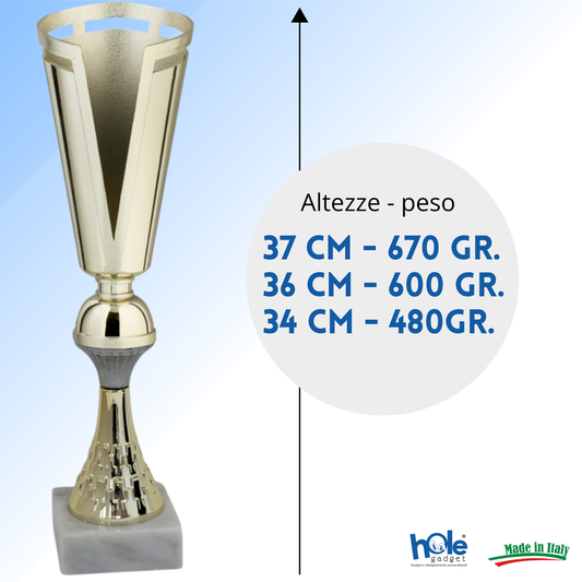 Tris di premiazioni economiche 37 - 36 - 34 cm | Cod. 13.209