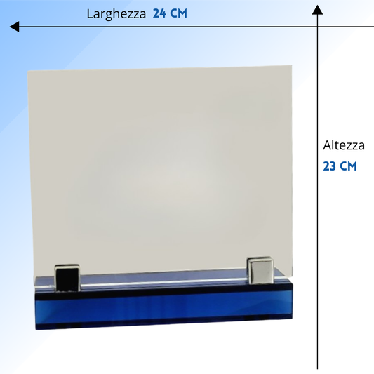 Trofeo in cristallo personalizzato 24x23x0,8 cm | Cod. 25.627R