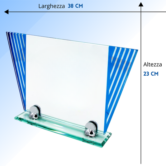 Trofeo in cristallo personalizzato 38x28 | Cod. 25.627C