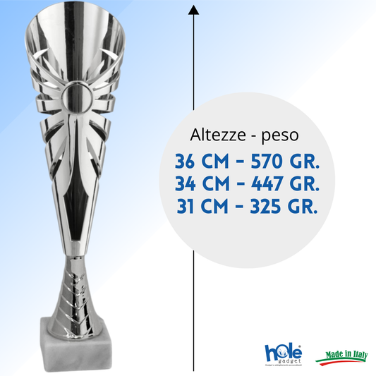 Tris di premiazioni economiche 36 - 34 - 31 cm | Cod. 12.969S