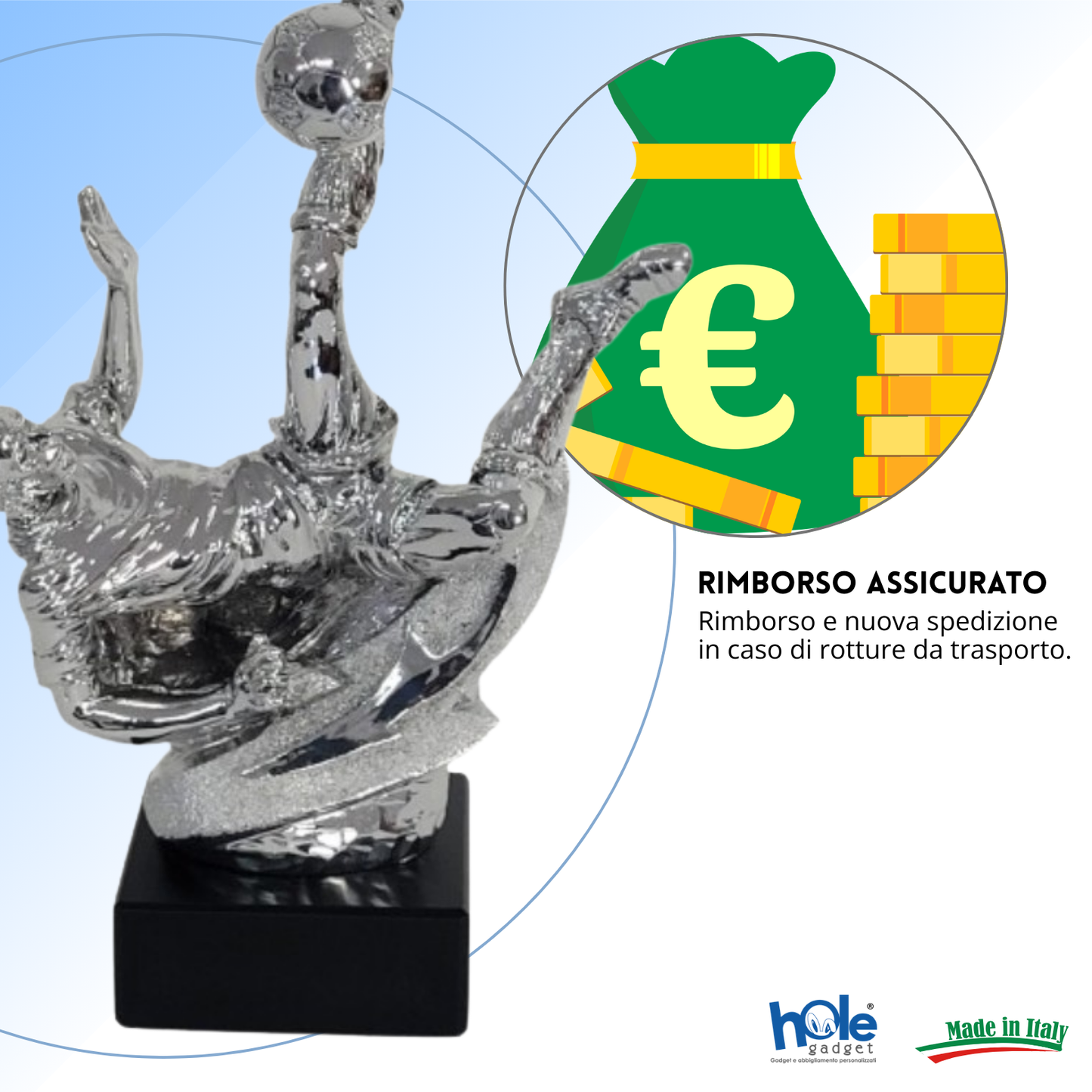 Premio calcistico personalizzato 26 cm | Cod. 14.550C