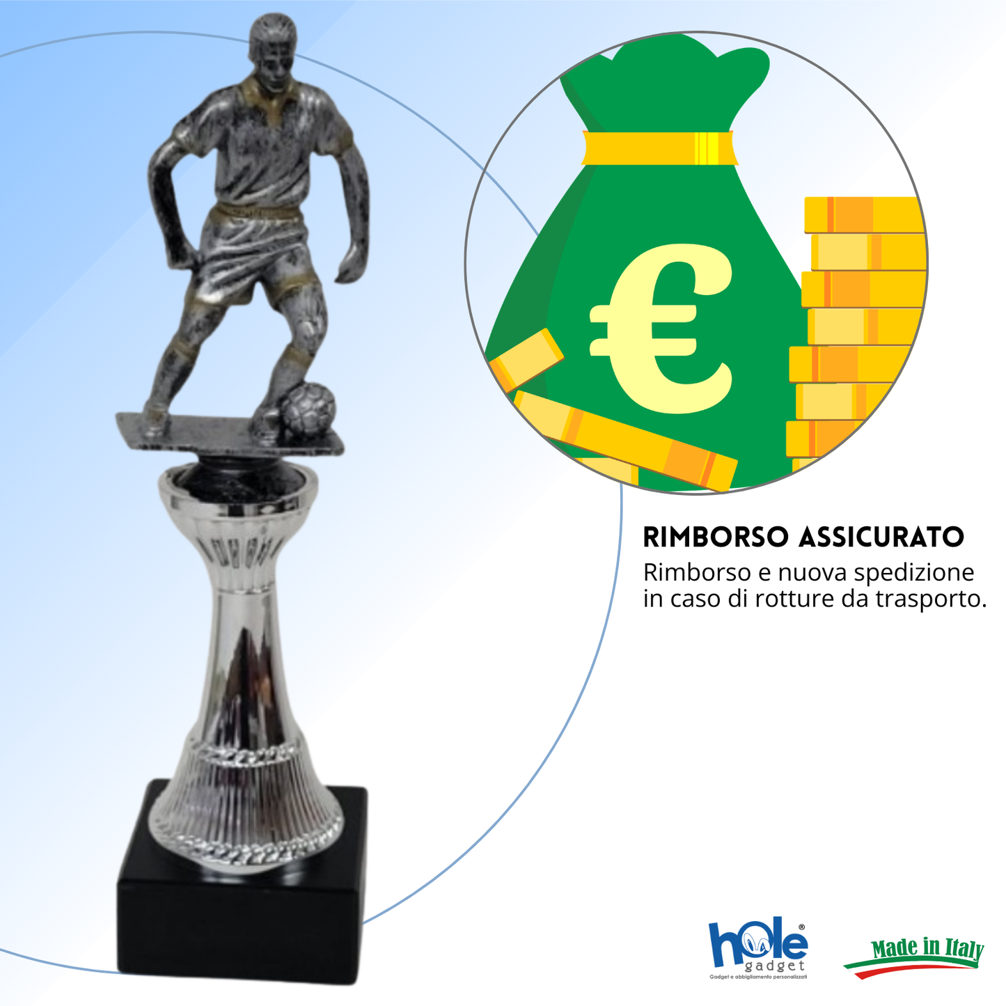 Premio calcistico personalizzato 27 cm | Cod. 14.551A