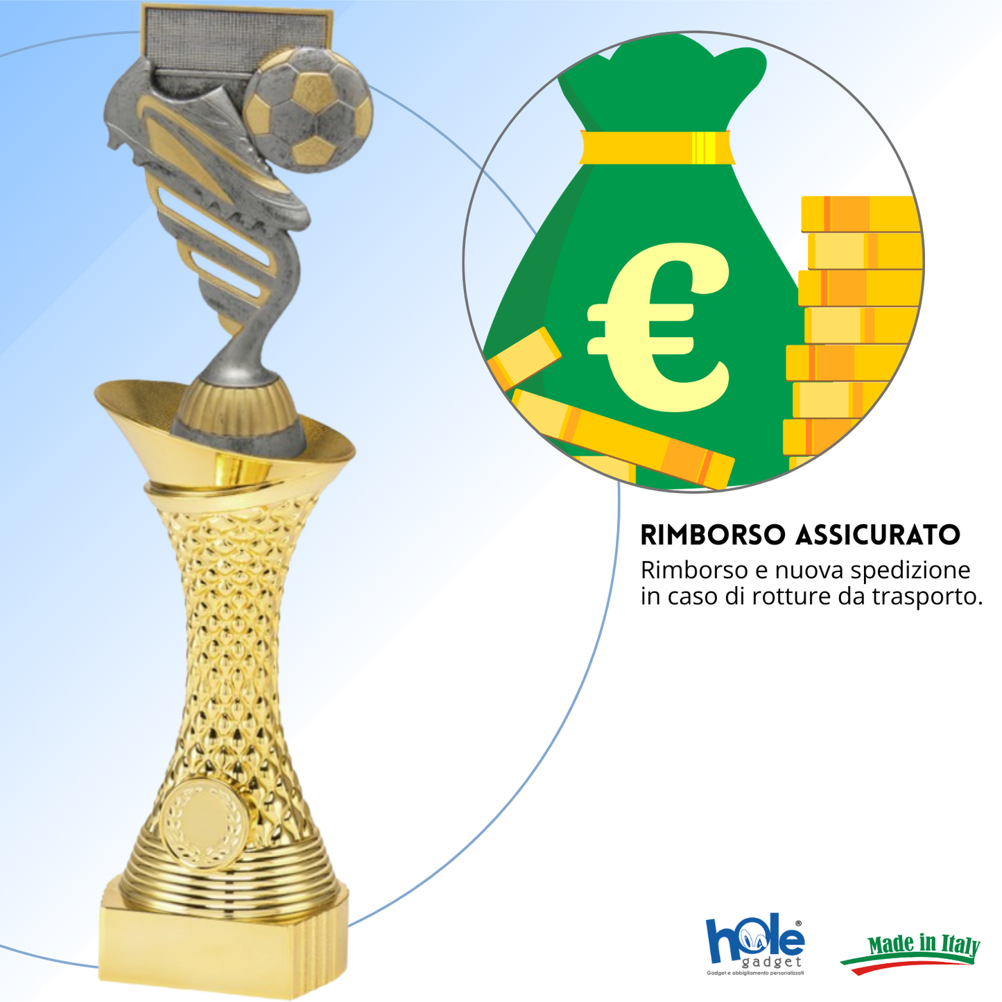 Premio calcistico da 31 cm personalizzato | Cod. 14.545C