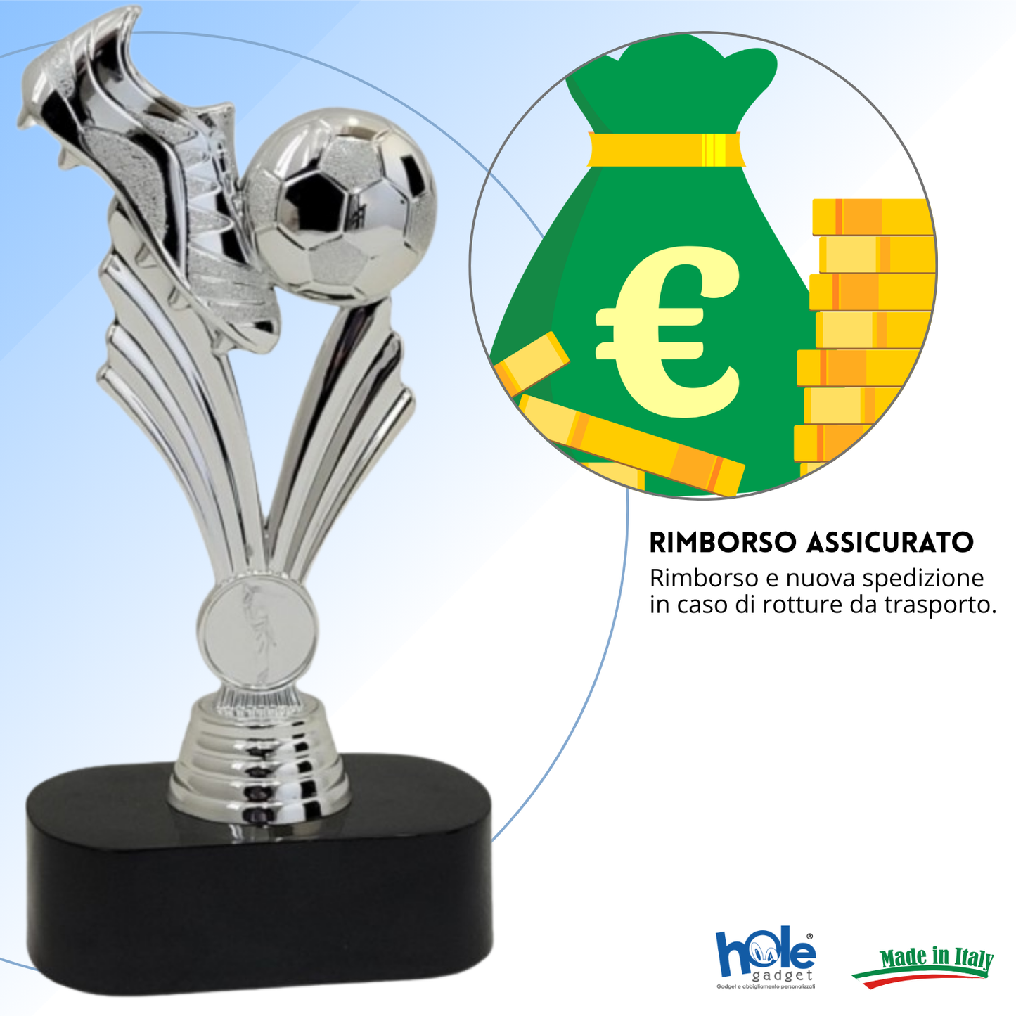 Premio calcistico personalizzato 22 cm | Cod. 14.525A