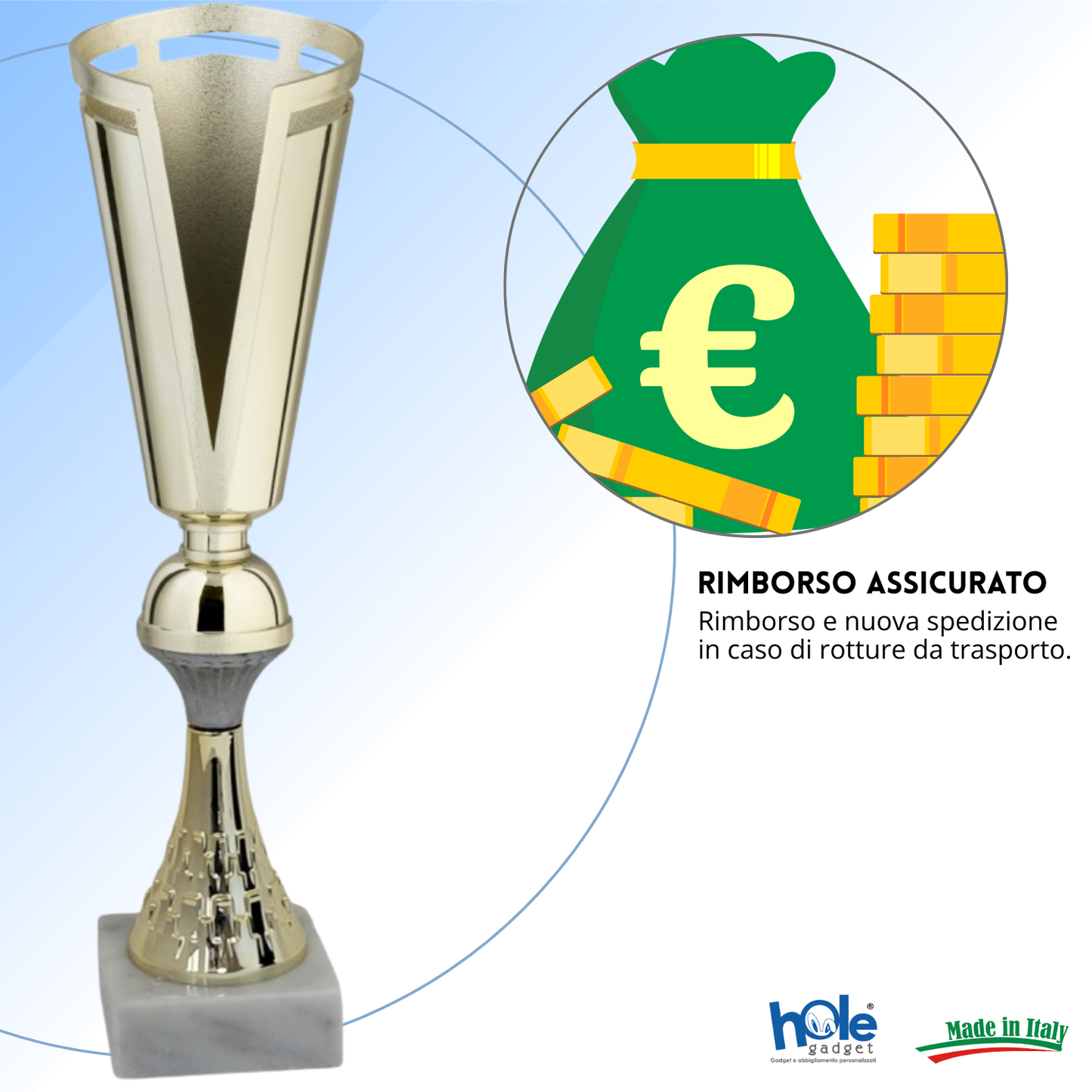 Tris di premiazioni economiche 37 - 36 - 34 cm | Cod. 13.209
