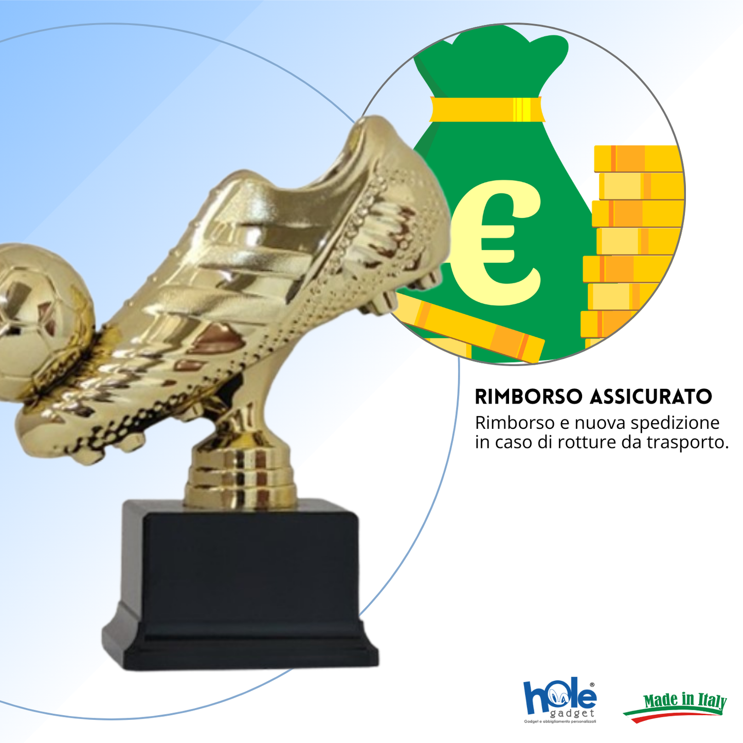 Premio calcistico personalizzato 22 cm | Cod. 14.550E